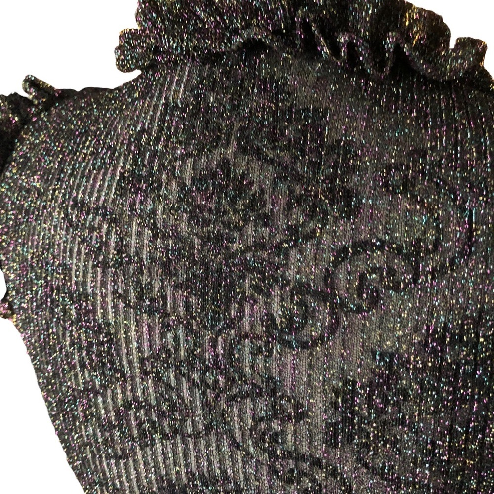 ZARA Sparkly Ruffled Top Small - Picture 7 of 13